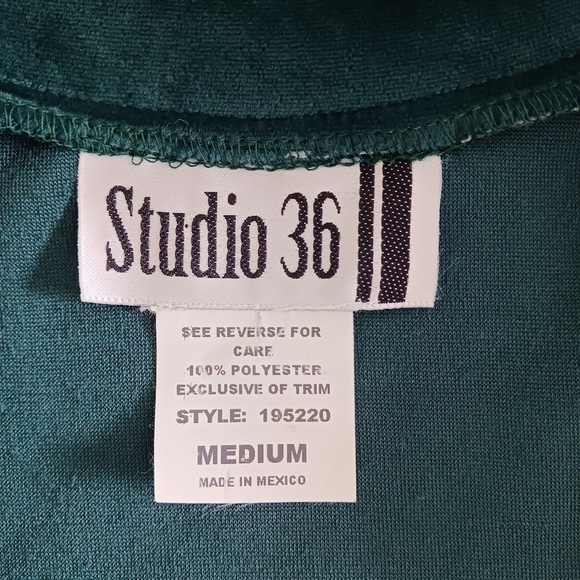 Vintage Women Velour Nightgown Robe Studio 36 Green Floral - Picture 4 of 6